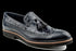 Alligator Pattern Leather Navy Longwing Tassel Loafers for Men